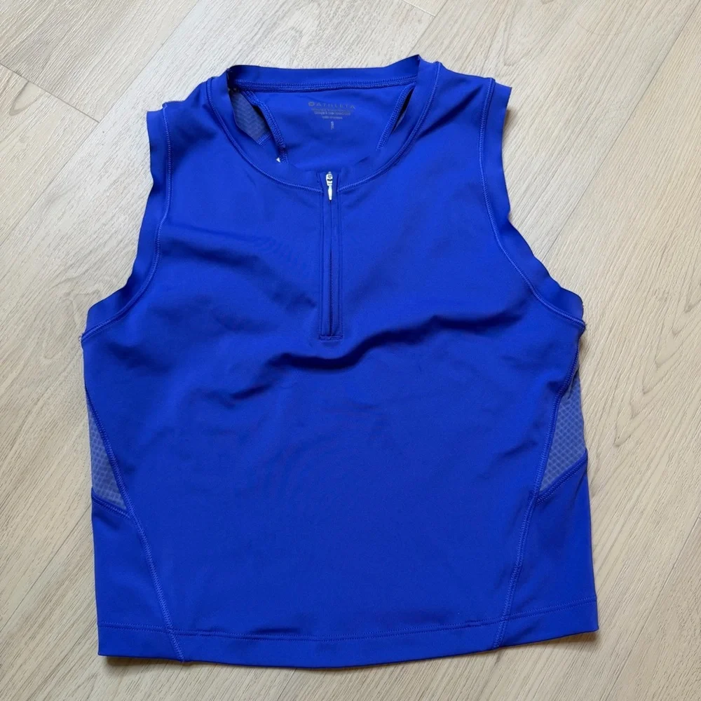 Athleta zipped cropped tank top